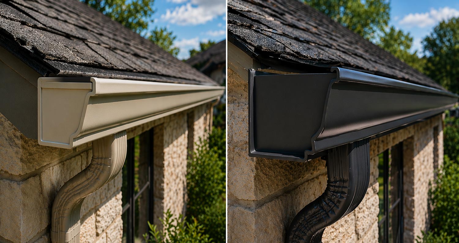 5 Vs 6 Inch Seamless Gutters Weatherford Tx